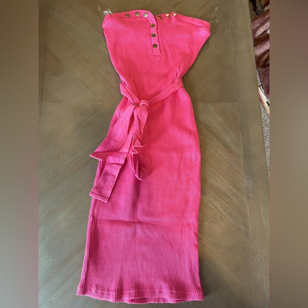 NWT Small Ham Girl Boutiques small pink snap accents strapless includes beltNWT